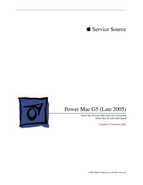 Apple PowerMac G5 late 2005 Service Manual